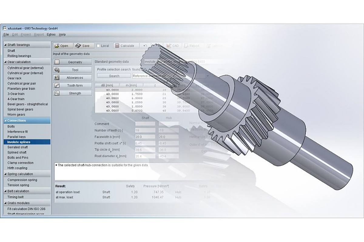 GWJ Technology Extends Calculation of Involute Splines